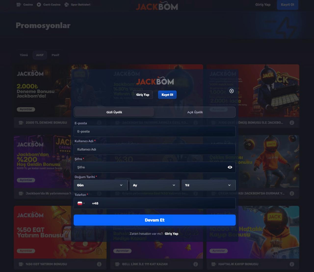 Jackbom Bonus